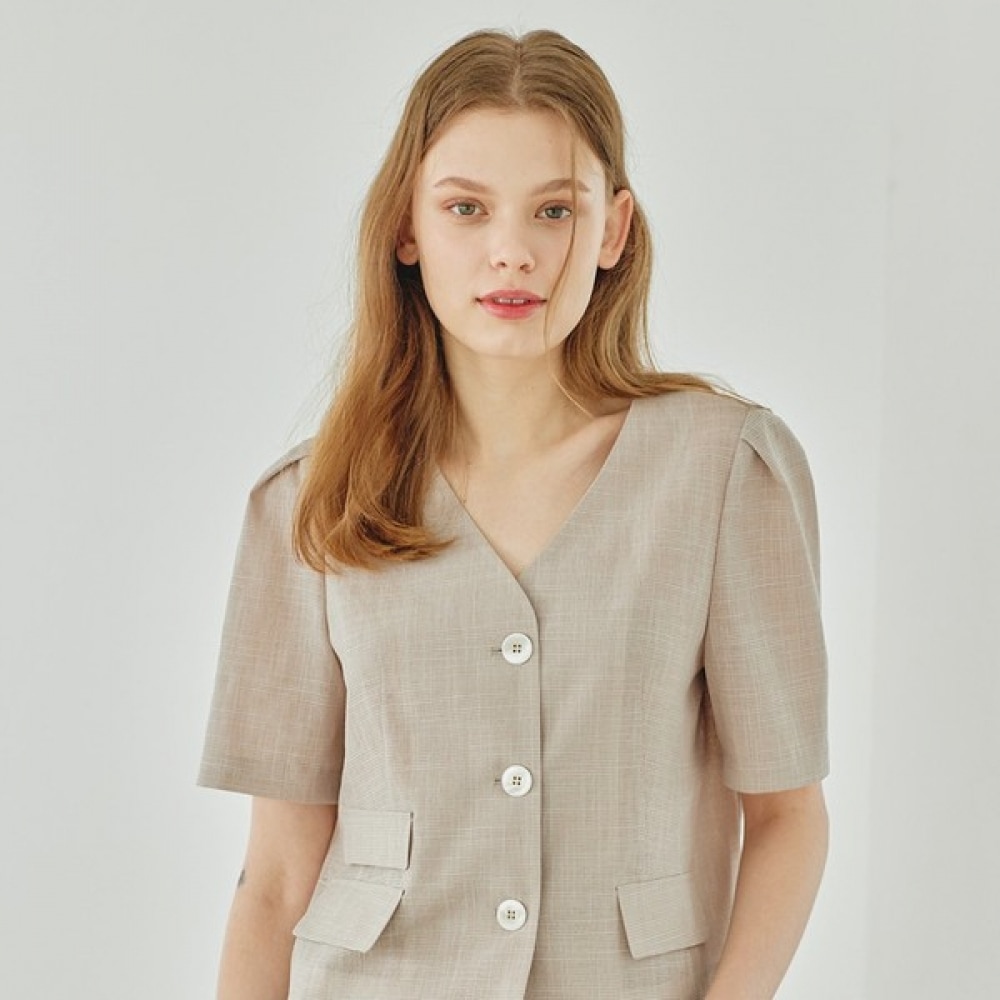 (リアーナニューヨーク) ライトチェック Vネックジャケット RQFWJK030