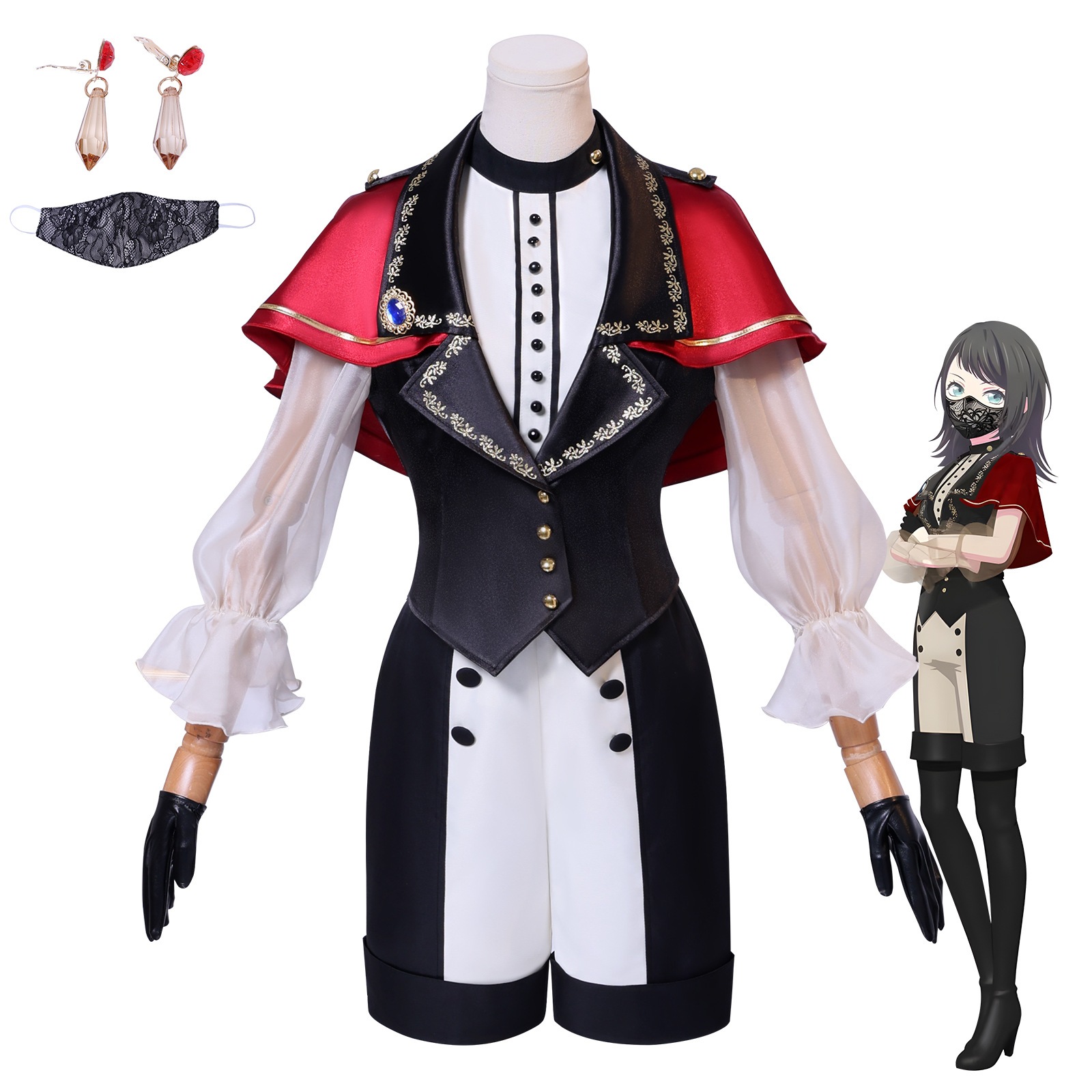 【人気爆売れ】アニメマンガbang Dream Avmujica讃楽人形八幡海鈴コスプレ にじげん