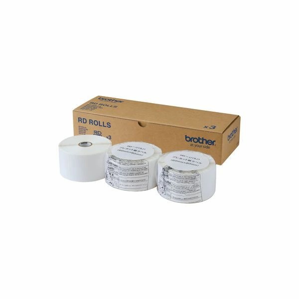 純正 プレカット紙ラベル 3ロール入 幅60mmx長さ80mm RD-U15J1