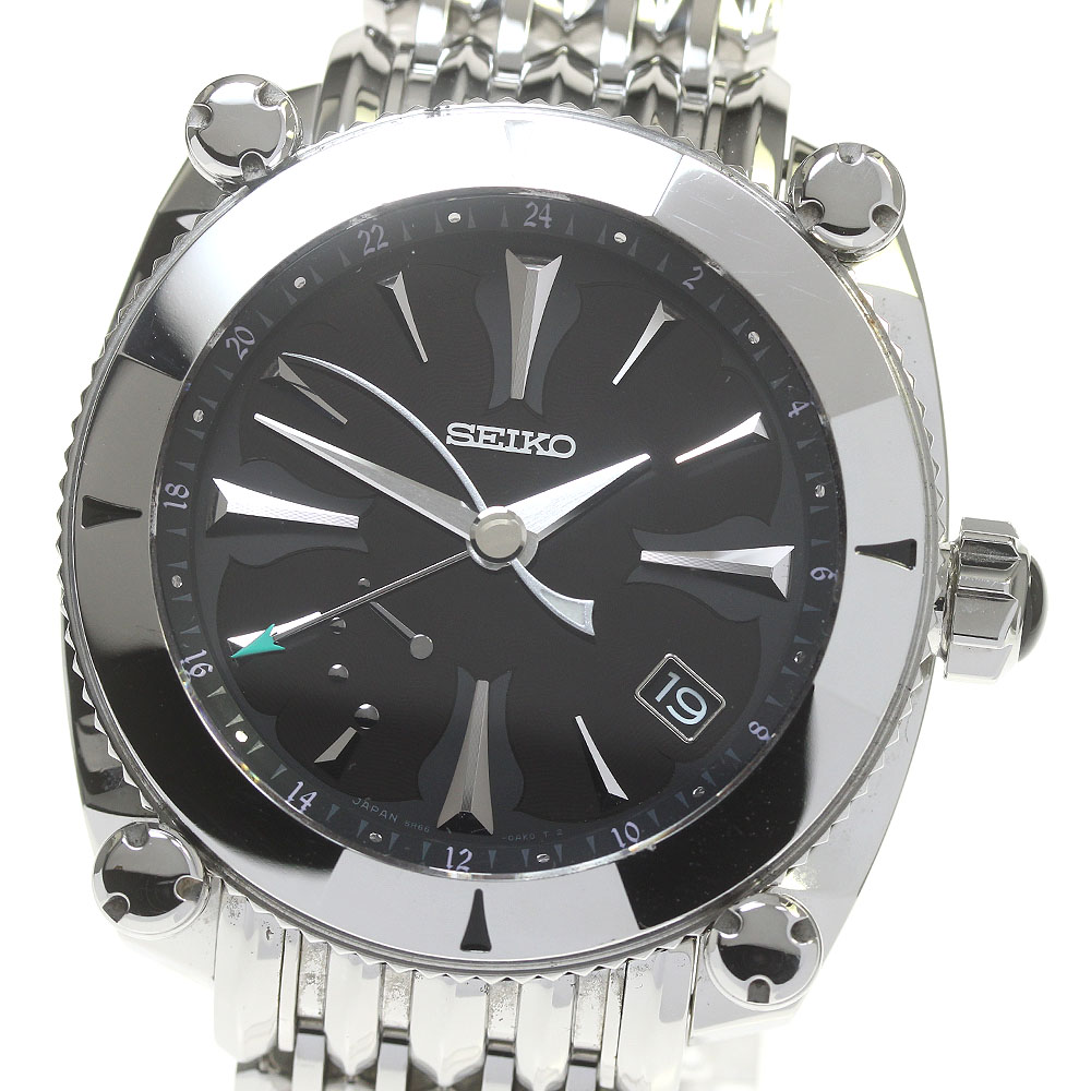 セイコー SEIKO SBLA051/5R66-0AN0 ガランテ GMT パワーリザーブ スプリングドライブ メンズ _863697【中古】