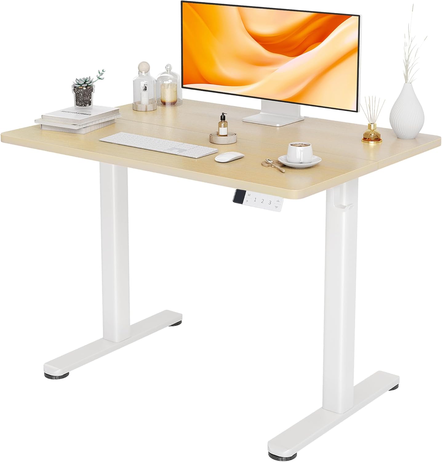 昇降デスク 電動 スタンディングデスク 昇降式 テーブル 幅100cm*奥行き60cm テレワーク オフィスデスク 在宅ワーク パソコンデスク 高さ調節 メモリー機能 7,006円