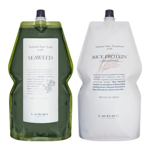 ナチュラルヘアソープ&トリートメント Lebel ルベル ナチュラル ヘアソープ SW シーウィード 1600ml & トリート RP ライスプロテイン 1600ml セット