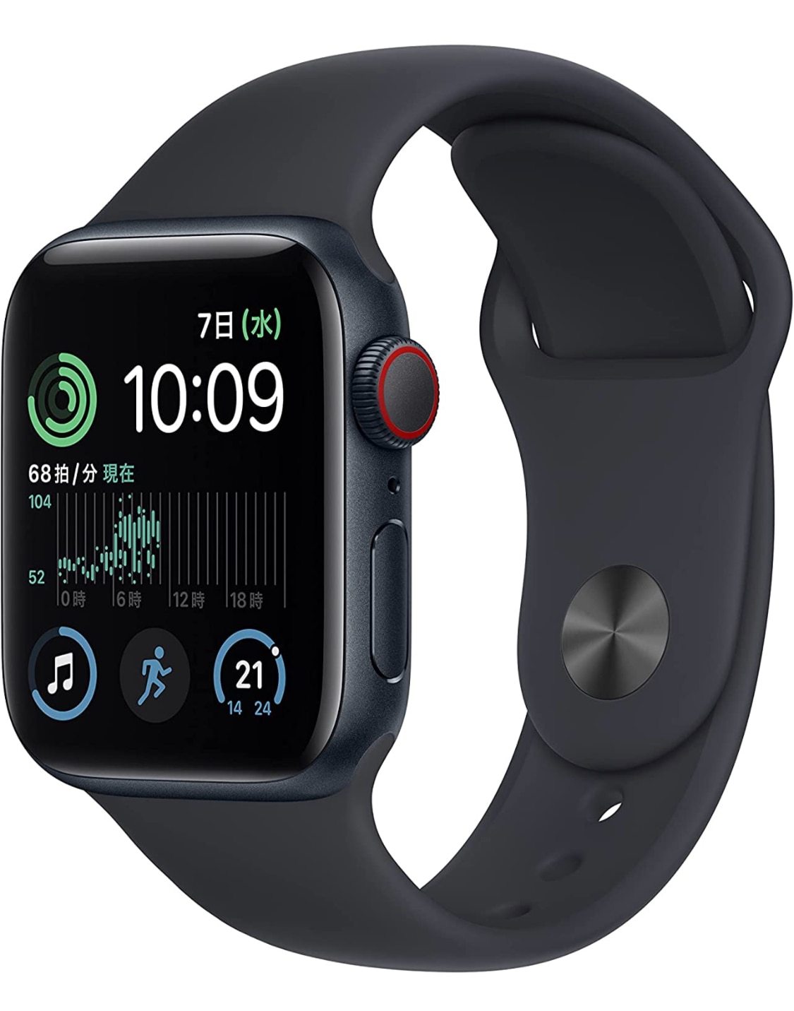 Apple Watch SE 第2世代 GPS+Cellular 40mm ミッドナイトアルミニウムケースとミッドナイトスポーツバンド　新品