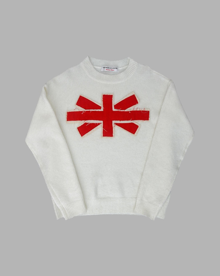 【THE MUSEUM VISITOR】 PATCHWORK KNIT : OFF WHITE 13,750円