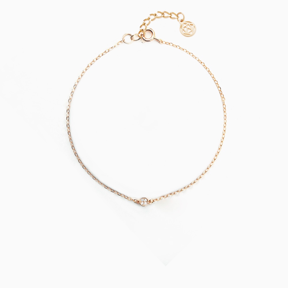 14K 18K シンプルサークルブレスレット