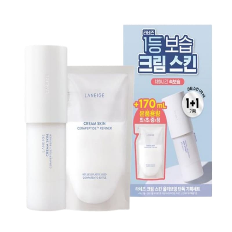 [1+1] クリームスキン170ml 1個+170ml リフィル 水分補給 低刺激 鎮静 保湿 韓国コスメ