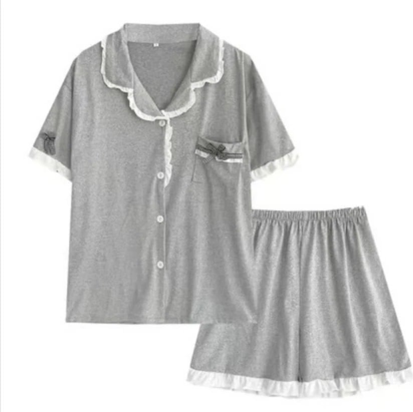 ルームウェア パジャマ 部屋着 寝巻き ナイトウェア ショート ショート丈 袖あり 半袖 かわいい 大人可愛い きれいめ シンプル カジュアル 大人 上品 おしゃれ お洒落 かっこいい レトロ