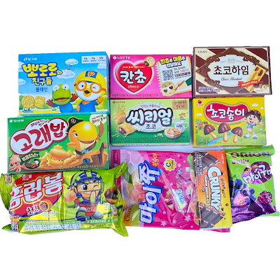 Qoo10 ロッテ 福袋 韓国お菓子 10種セット ポロロお 食品
