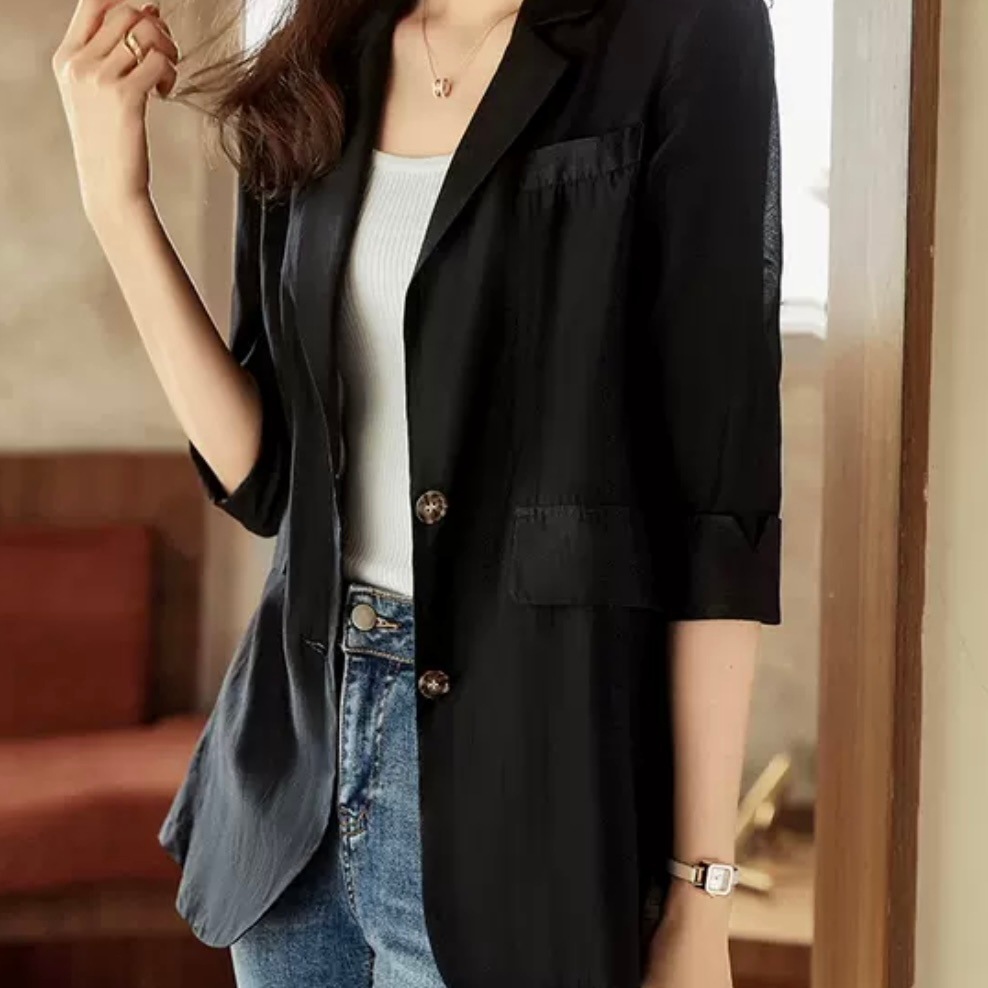 アウター ジャケット 選べる 袖あり 7分袖 七分袖 長袖 Vネック 襟付き 細身 シースルー 透け感 前開き 大人可愛い きれいめ シンプル カジュアル 大人 上品 おしゃれ お洒落 かっこいい