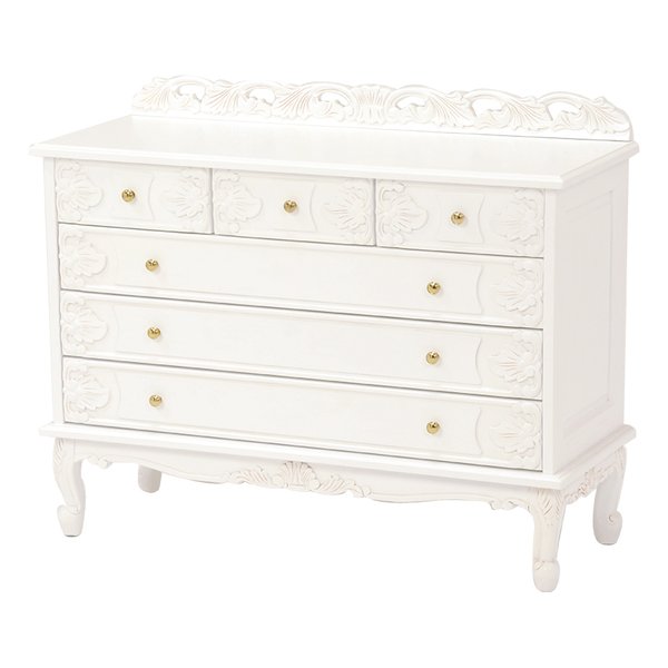 ワイドチェスト （アンティークホワイト・ 約 幅105×奥行40×高さ83cm） RCH-1233AW 39,774円