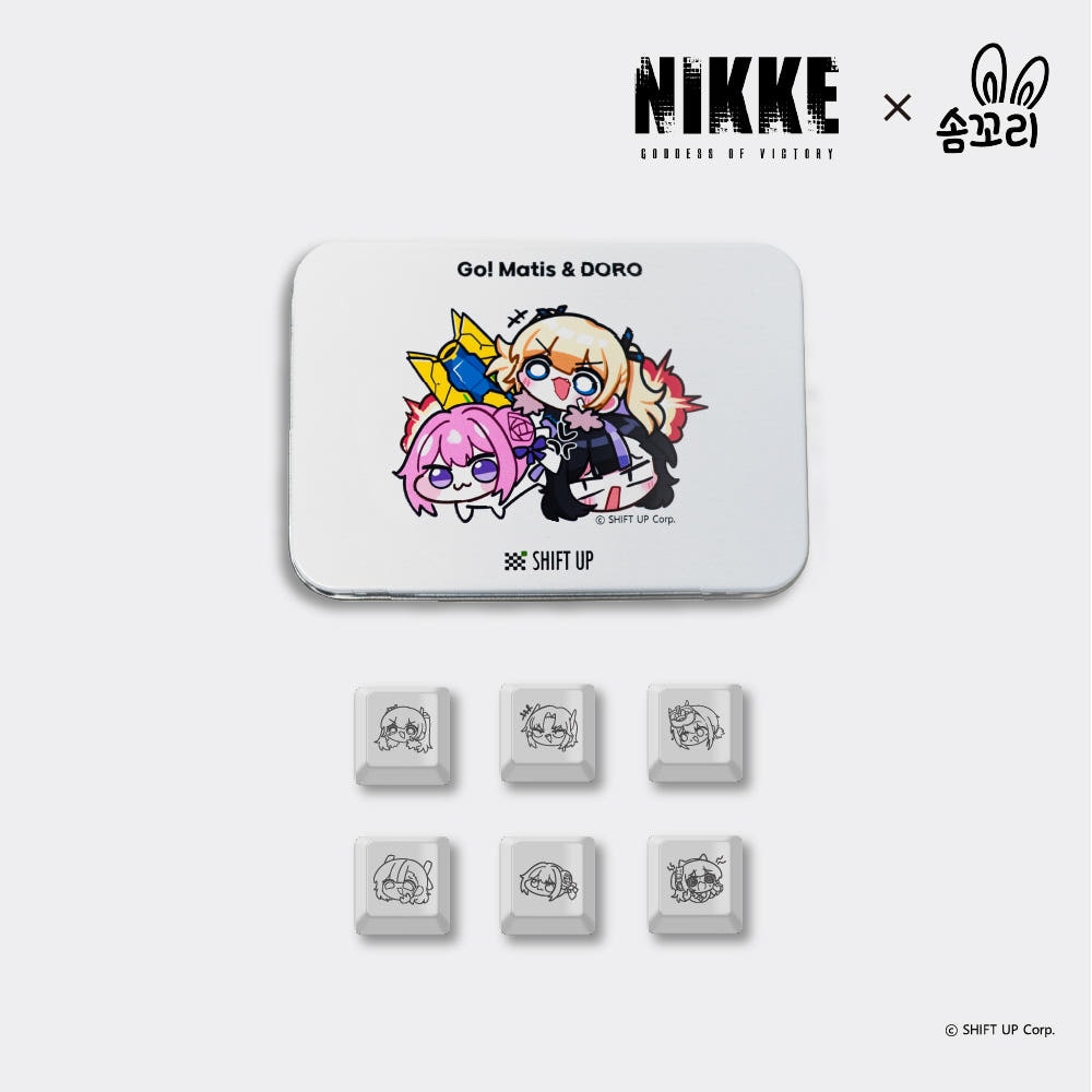 [勝利の女神：NIKKE] 2025 AGF Go! Matis & DORO キーキャップセット / 니케 솜꼬리 키캡 세트 / ニケ 公式グッズ ソムコリ