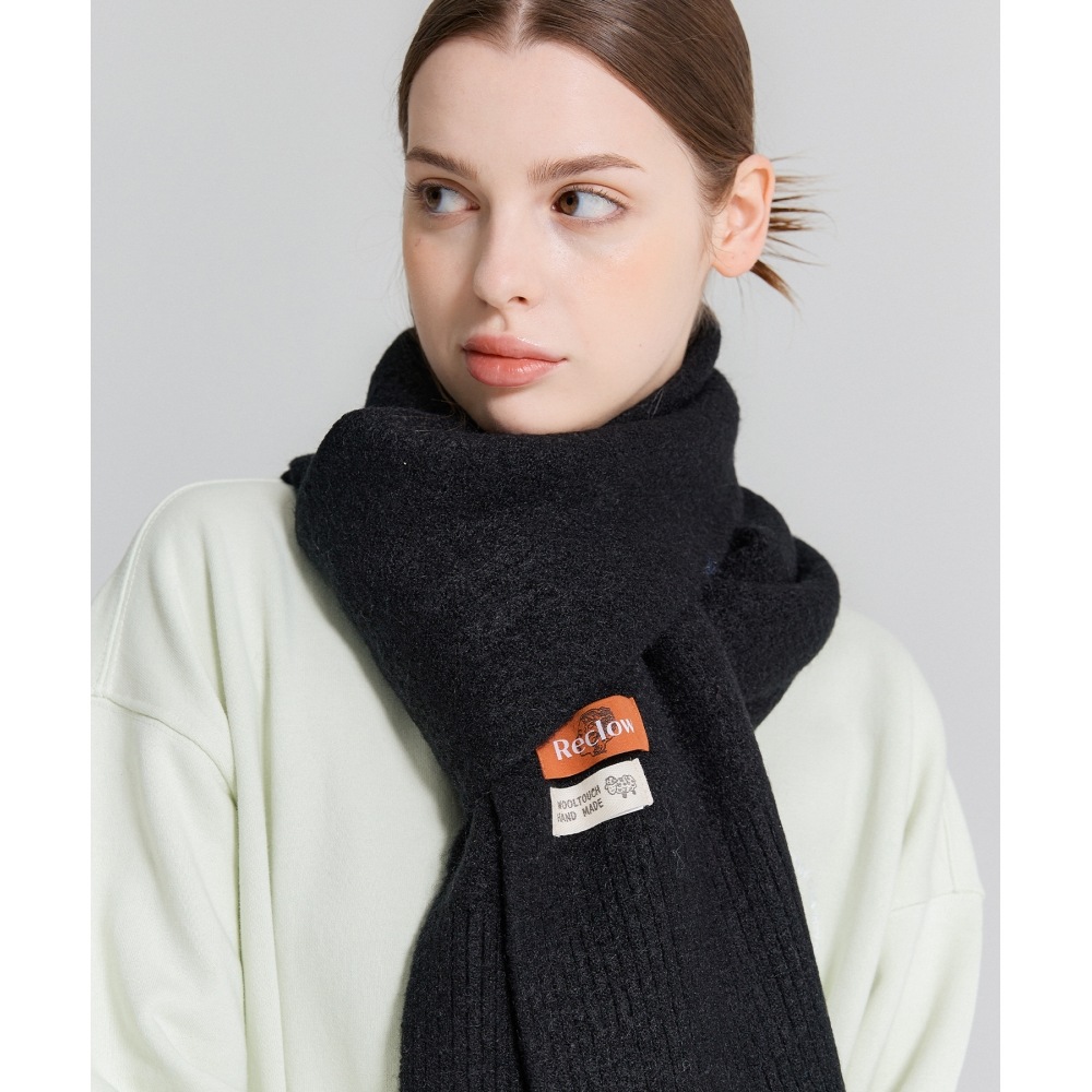 リクロウ RC ウールニットマフラーブラック 5,471円