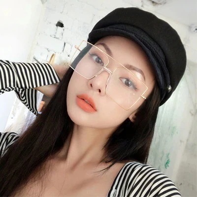 近視 韓版ファッション 度あり メガネ ブルーライトカット 男女兼用 新流行 韓国55 眼鏡 度付き