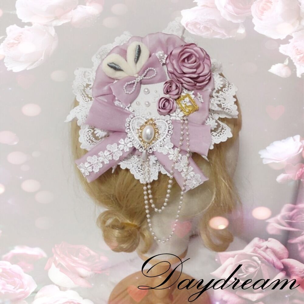 日本の柔らかい女の子かわいいウサギの耳ロリータティーパーティー甘い花のボールスペイン 母の日-0003649