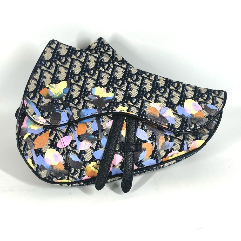 ボディバッグ サドルバッグ アレックスフォックストン オブリーク クロス カバン ショルダーバッグ ベルトバッグ キャンバス/レザー ネイビー