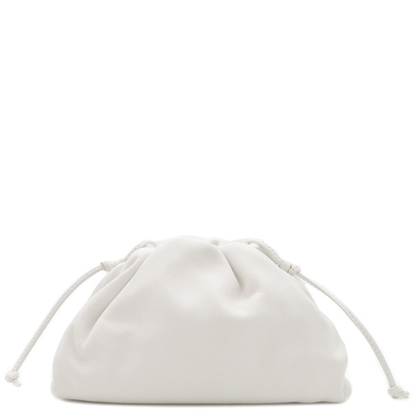 ボッテガヴェネタ BOTTEGA VENETA 2WAYバッグ ミニ ザ ポーチ ショルダーバッグ レザー ホワイト ゴールド金具 白 クロスボディ クラッチ 585852【中古】