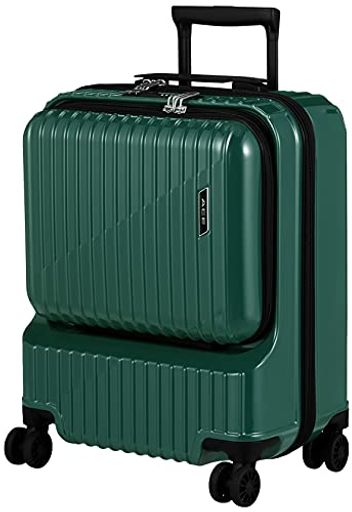 スーツケース キャリーケース キャリーバッグ 機内持ち込み Sサイズ 1泊2日 2泊3日 34L フロントポケット PC収納 双輪キャスター 3.1KG クレスタ NO.06315 51 CM ダーク