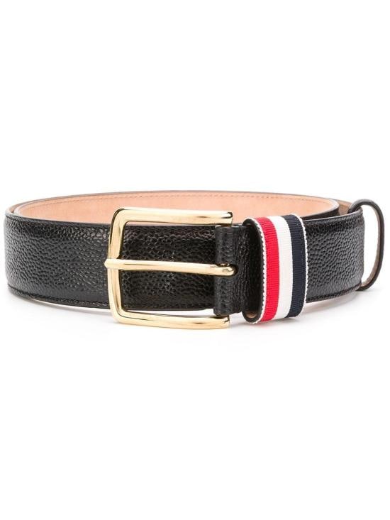 THOM BROWNE Men Leather Belts MCX039A00198 BLACK