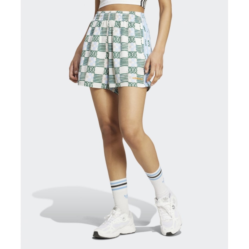アディダス 80年代エロングショートパンツ-グリーン/JC6173