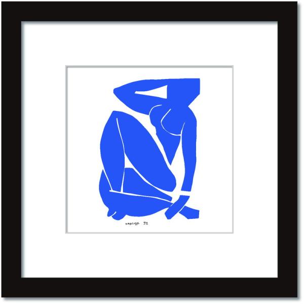 ファブリックパネル アートフレーム おしゃれ モダンアート 壁掛け ウォールデコレーション アンリマティス 名画 Nu bleuIII Blue Nude3 325x325mm