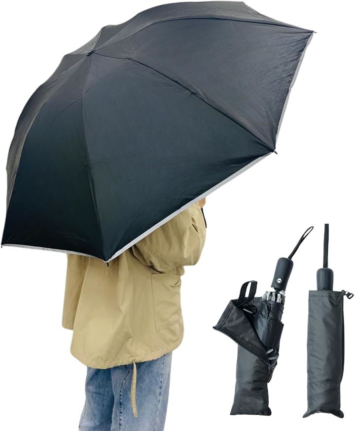 brocky 折りたたみ傘 メンズ レディース 軽量 折り畳み傘 晴雨兼用 ブラック(ブラック) 9,800円