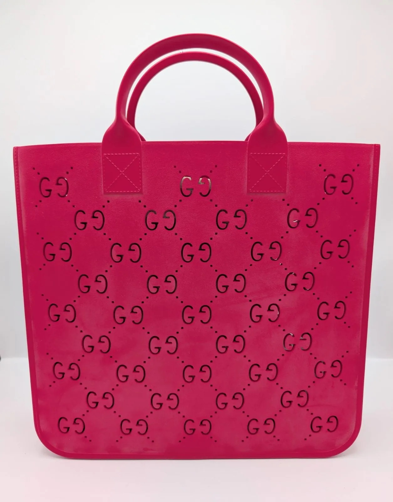 チルドレンズ GG柄 ラバー ハンドバッグ トートバッグ ピンク 679365