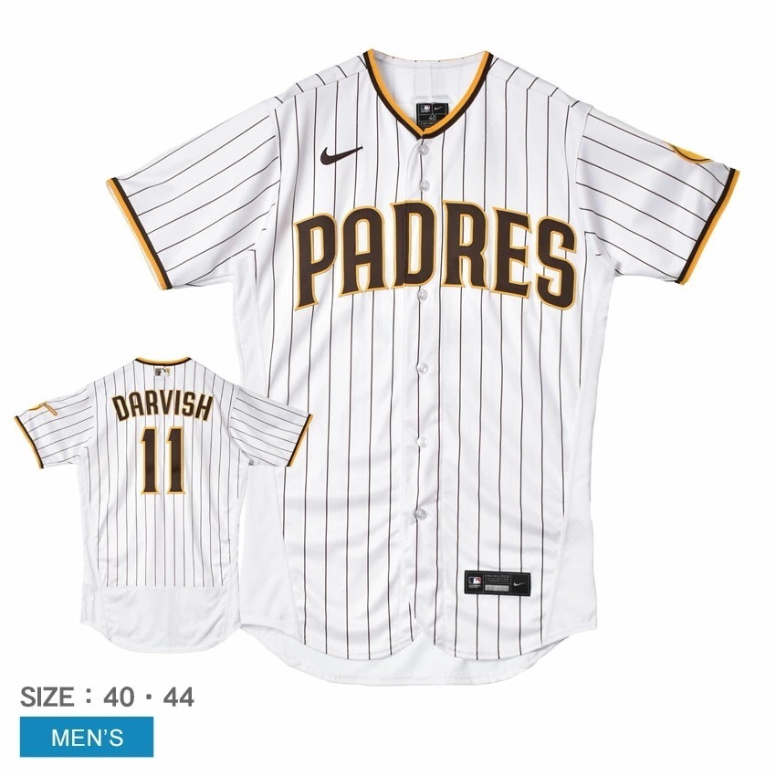 8900-PY1H-PY9-D11 メンズ ダルビッシュ有 サンディエゴパドレス MLB メジャーリーグ 公式アイテム ベースボールシャツ 半袖 オーセンティック 野球 ZSPO