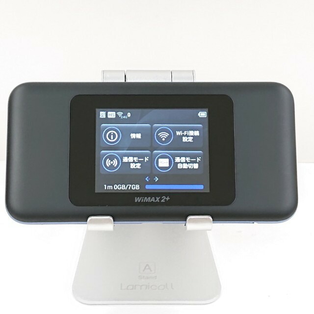 Speed Wi-Fi NEXT W06 HWD37 UQ ブラック×ブルー 送料無料 本体 c14298 5,280円