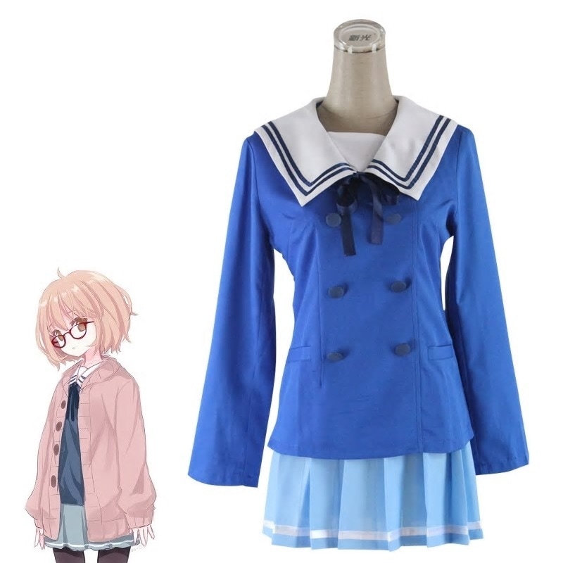 境界の彼方の日本のアニメ京海のカナタコスプレ女性の女の子の学校の制服セーター