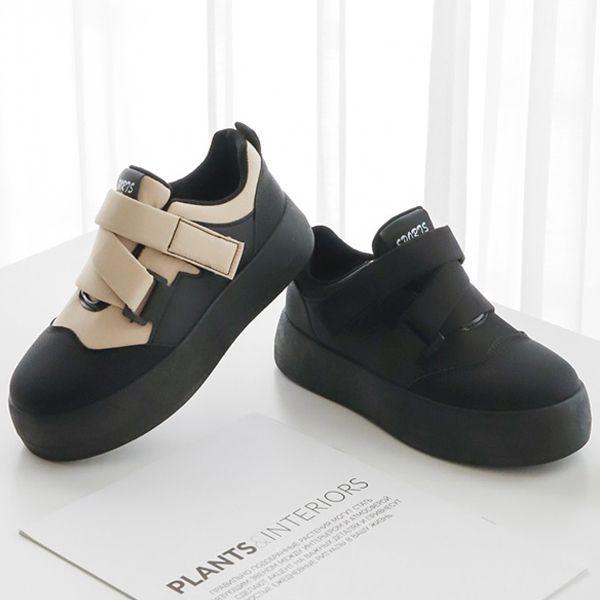 コンビベルクロ 女性 レディース スリッポン スニーカー スニーカー 4cm 2color sjjz 613_P335309786