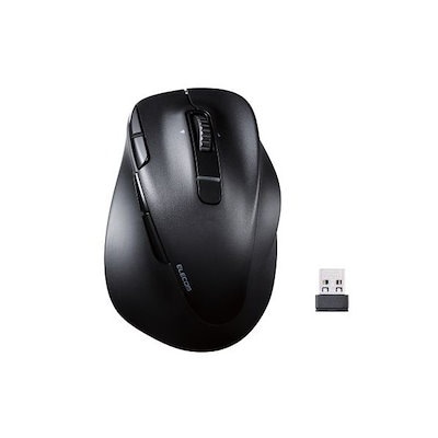 他サイト： エレコム ワイヤレスマウス Bluetooth5.0/2.4GHz 静音 8ボタン 右手専用 Lサイズ MXGL50MBSKBKの商品画像