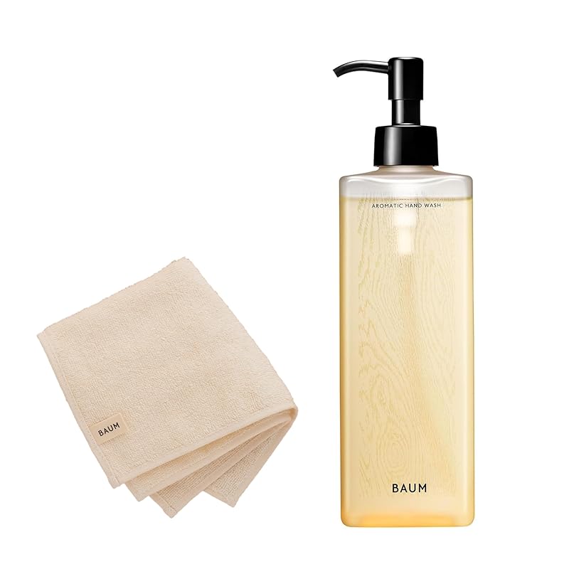 BAUM(バウム)限定キット アロマティック ハンドウォッシュ n 300mL+BAUMオリジナルタオルハンカチ 2024年モデル WOODLAND WINDS の香り ハンドソープ アロ