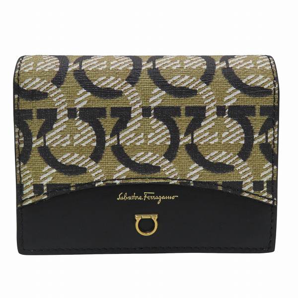 フェラガモ ガンチーニ JL-22D890 2つ折り財布 レディース【中古】