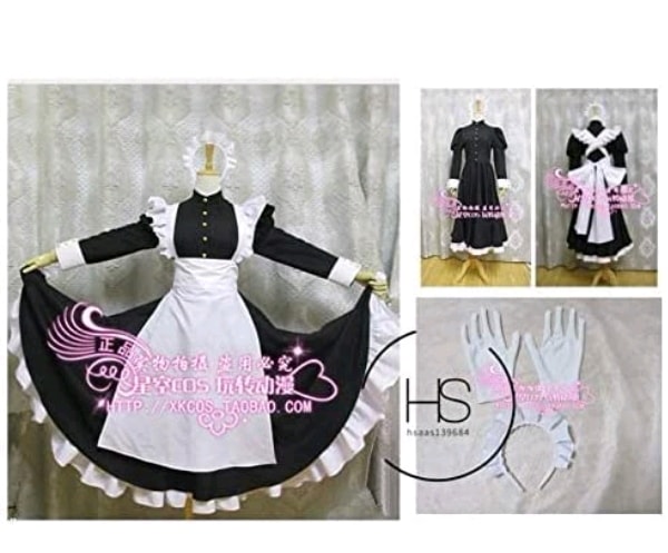 クラシカル ロベルタロングメイド服 コスプレ衣装 仮装 ハロウィーン ハロウィン 文化祭