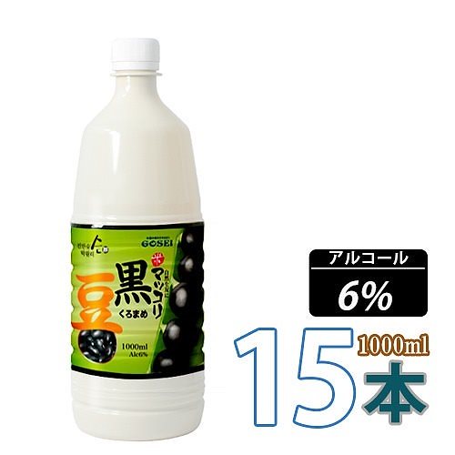 醇(スン) 黒豆マッコリ 1000ml x15本 韓国食品 韓国食材 韓国料理 韓国お土産 酒 お酒 韓国酒 韓国お酒 韓国マッコリ