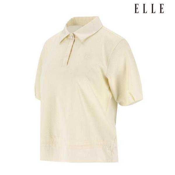 ゴルフセーブゾーン01 女性 裾 ウーブン配色 Tシャツ 6L45206 121 (E45879131)