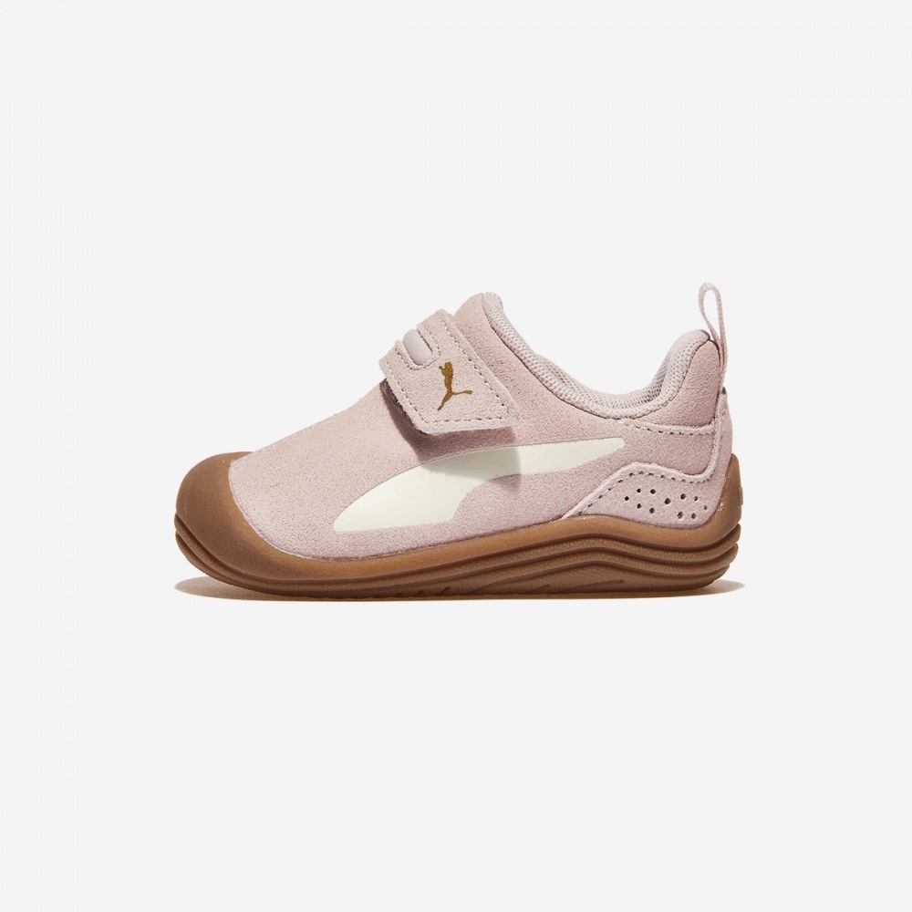 プーマ キトン プレミアム ベルクロ インファント PKI40380703-Mauve Mist-Frosted Ivory-PUMA Gold