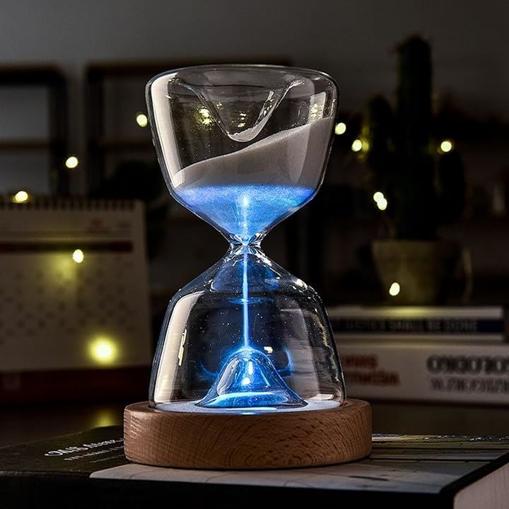 光る 砂時計 癒しグッズ 誕生日プレゼント女性 クリスマス インテリア 置物 オブジェ(16色 (光る砂時計), ワンサイズ)