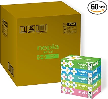 ネピア ネピネピ ティシュ 300枚(150組)×60箱(5箱×12パック)【ケース品】 6,168円