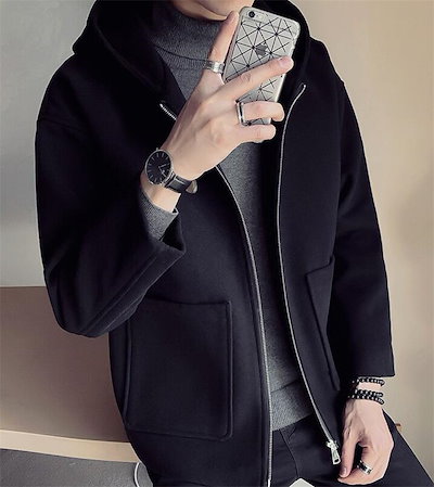 秋 冬 コート メンズ 短いスタイル ファッション イギリス風 チェスターコート 韓国 ゆったりする