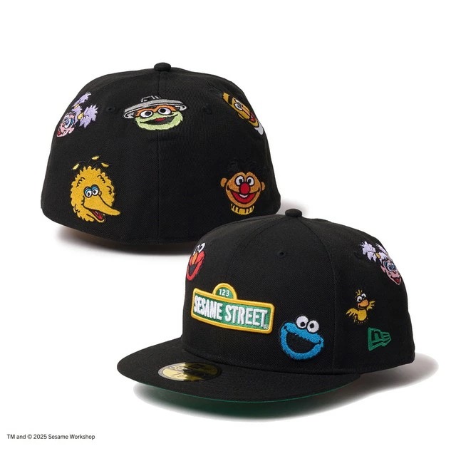 [即納]NEWERA ニューエラ 59FIFTY SESAME STREET セサミストリート オールオーバー ブラック メンズ 男性 帽子 ハット 小物 国内正規品 正規取扱店 NEW ERA プ