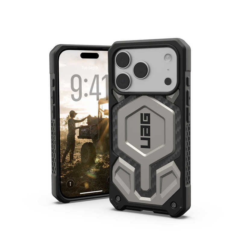 UAG　iPhone 17 Pro用 MagSafe対応 MONARCH PRO(チタン)　UAG-IPH25MA-PMS-TI