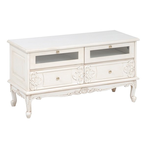 リビングボード テレビ台 幅105cm アンティークホワイト RTV-1757AW