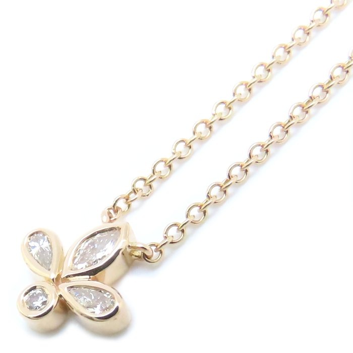 フルール ド リス ネックレス ダイヤモンド K18PG ピンクゴールド/293600【中古】