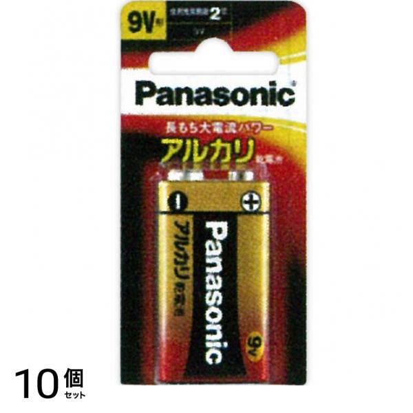 パナソニック アルカリ乾電池 9V形 6LR61XJ/1B 1個 10個セット