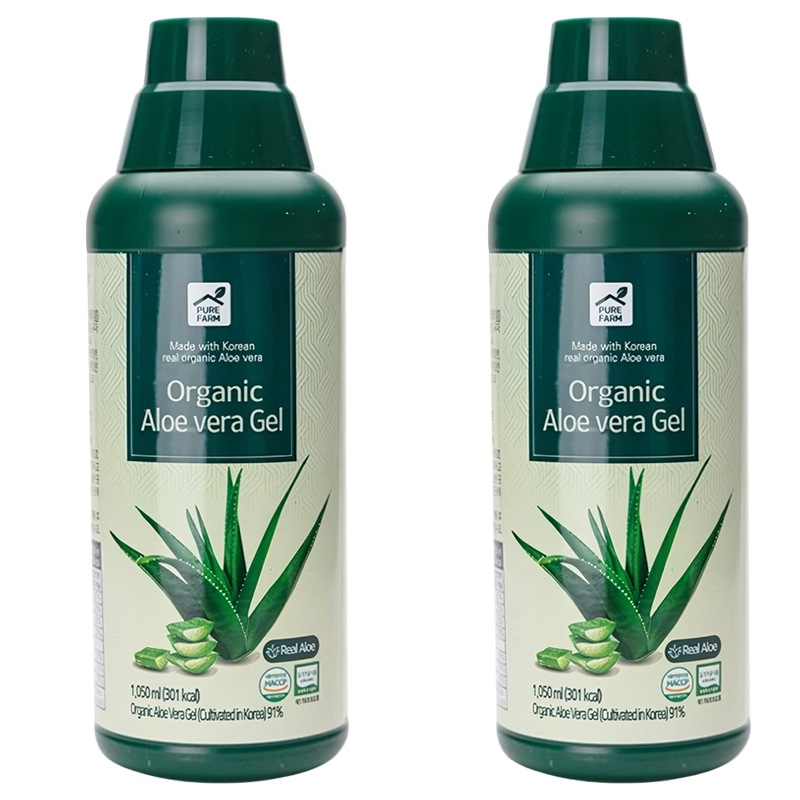 【全国送料無料】韓国産 アロエベラジュース（1.05L）1050mL × 2本 （保存料・化学合成物質未使用）