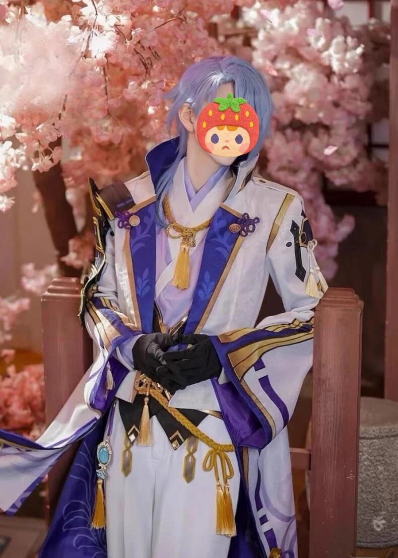 コスプレ コスチューム 神里綾人 かみさとあやと 原神 Genshin Impact コスプレ服 公式服 コスプレグッズ コスプレ変装服 かつら購入可能