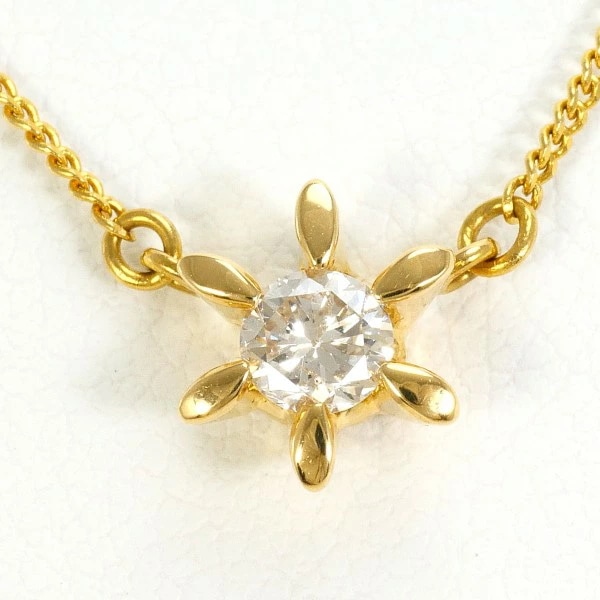 K18 18金 YG イエローゴールド ネックレス ダイヤ 0.23 鑑別書 ジュエリー 中古