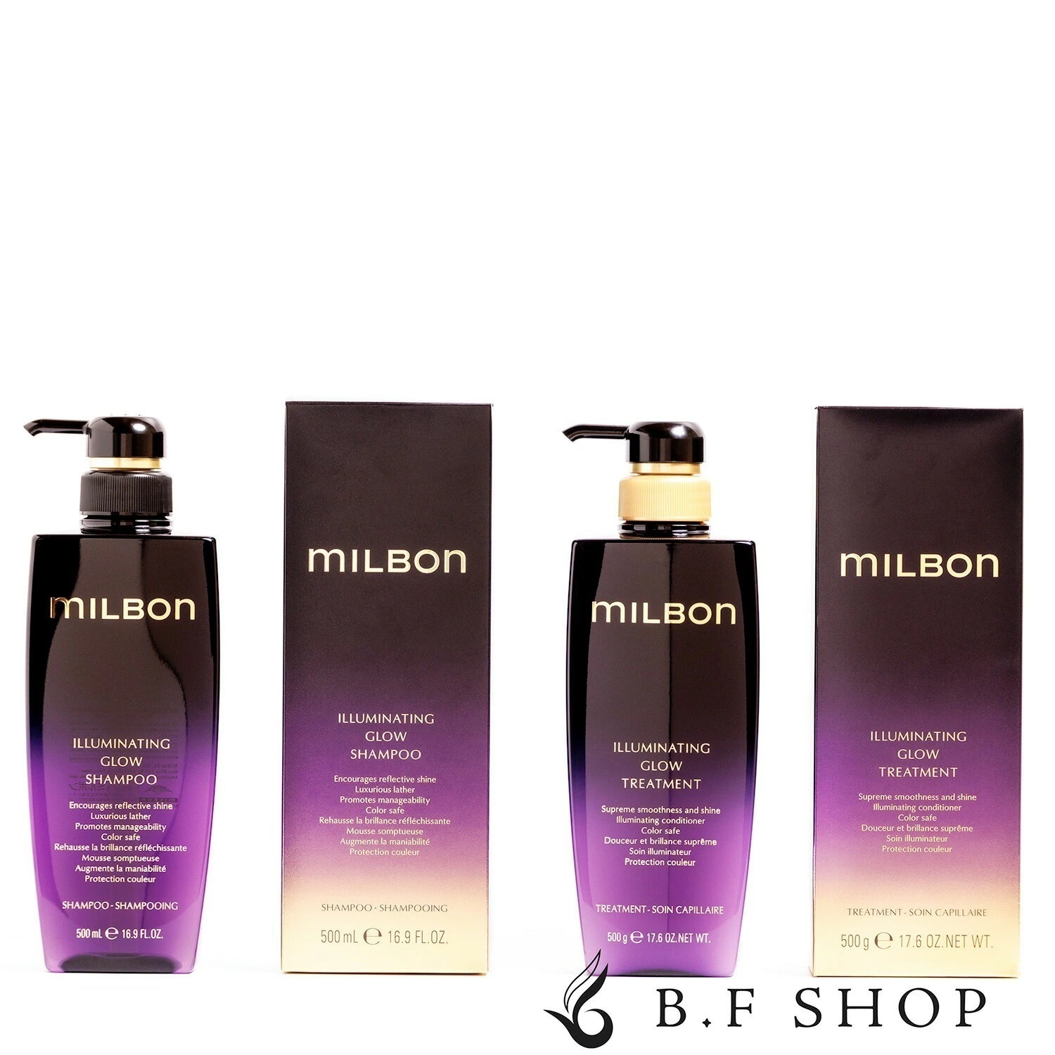 【セット品】ミルボン イルミネイティング グロー シャンプー & トリートメント 500ml グローバル ミルボン プレミアムポジション LSC
