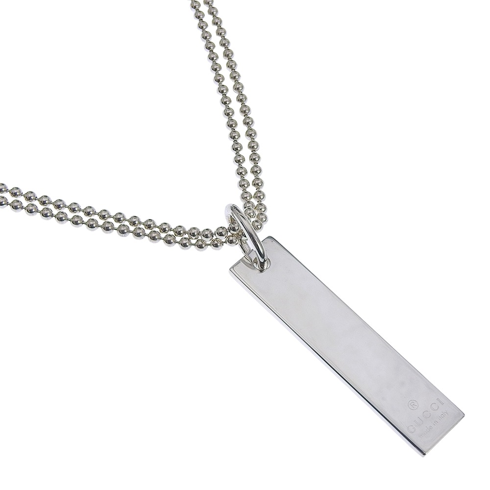 バー ボールチェーン ネックレス シルバー925 約23.3g ユニセックス 中古品 A-ランク